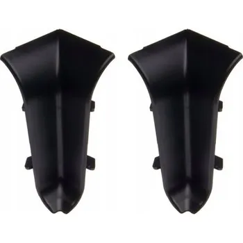 Podlahová lišta Vnitřní roh Cezar PVC 22 x 59, délka 1 cm, Černý RAL9005 (090)