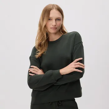 Dámská mikina Reserved - Mikina s modalem - tmavě zelená - 690GA-79X - 690GA-79X-XS