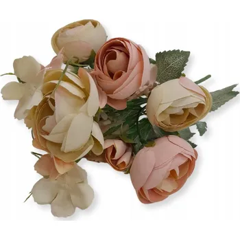 umělá květina KYTICE PRYSKYŘNÍKŮ Růžovo-Krémová 30 cm