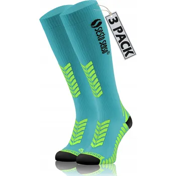 Pánské ponožky Sesto Senso 3 páry vysokých běžeckých ponožek velikost 43-46, modré