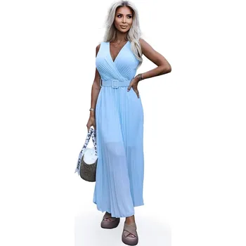 Dámské šaty Numoco 546-2 světle modré uni