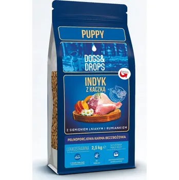 Krmivo pro psa Dogs&Drops Krůta a kachna Suché krmivo bez obilovin pro štěňata 2,5 kg