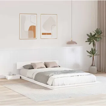 Postel vidaXL Rám postele Hnědá 140 x 190 cm dřevo [872405]