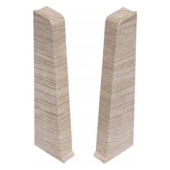 Levá koncovka, pravá koncovka Cezar PVC 22 x 75, délka 3 cm, dub