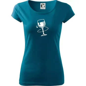 Víno someliér - Dámské triko Pure - XS ( Petrolejová )