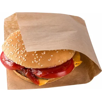 Sáček na potraviny Sáček na hamburger/kebab 160x150mm, hnědý PAP