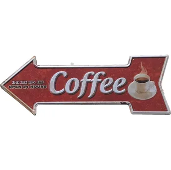 Obraz Plechová cedule Coffee