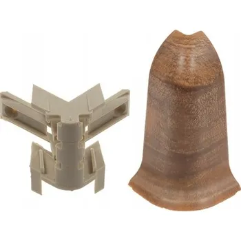 Podlahová lišta Vnější roh Cezar PVC 22 x 59, délka 2 cm, Africký ořech