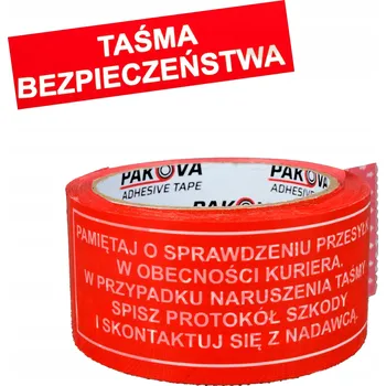 Lepicí páska Balicí páska Pakova bílá, červená šířka 48 mm délka 45 m 1 ks