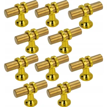 10 x Nábytková úchytka Apollo zlatá úchytka pro skříňky a zásuvky glamour