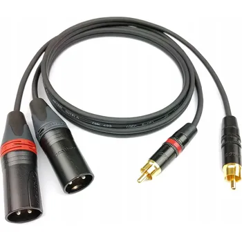 Audio kabel RCA - XLR kabel LGJ Group CORDIAL KABEL 2x XLR MĘSKI RCA NEUTRIK 5 m 5 m