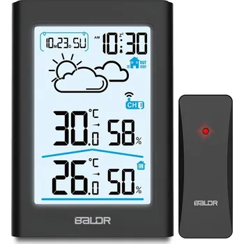 Meteostanice BEZDRÁTOVÁ METEOROLOGICKÁ STANICE TEPLOMĚR VLHKOMĚR + SENZOR