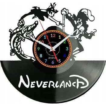 Hodiny NEVERLAND SPECIAL NÁSTĚNNÉ HODINY DEKORATIVNÍ MODERNÍ VINYLOVÁ DESKA