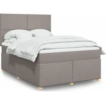 Postel Čalouněná dvoulůžková postel VidaXL 140x190 cm bílá