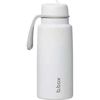 Nerezová termolahev s brčkem 1l - white out