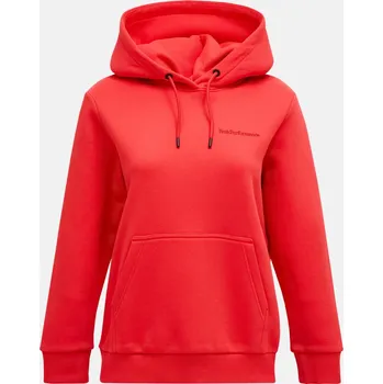 Dámská mikina MIKINA PEAK PERFORMANCE W ORIGINAL SMALL LOGO HOO BRILLIANT RED/BLACK/