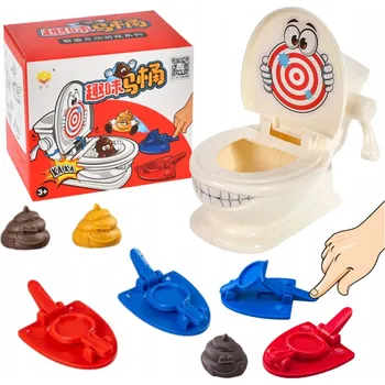 Hračka pro nejmenší Dovednostní Hra Jumping Poop Toilet Katapult