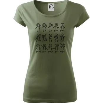 Dámské tričko Algebra dance - Dámské triko Pure - 2XL ( Khaki )