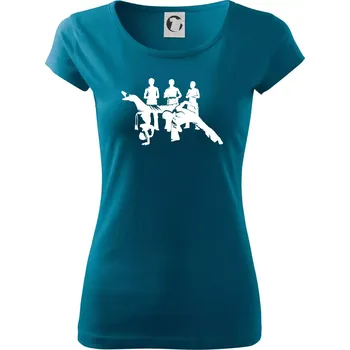 Dámské tričko Capoeira všichni - Dámské triko Pure - S ( Petrolejová )