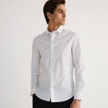 Pánská košile Reserved - Košile slim fit s vysokým podílem bavlny - bílá - 7940H-00P - 7940H-00P-XS
