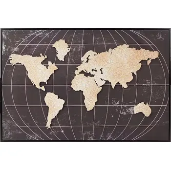 Obraz Obraz Action Mapa světa trojrozměrný 3D 68x46 cm