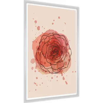 Obraz Plakát na zeď RŮŽE Květ Akvarel Line Art 50x70