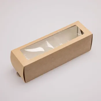 Dárková krabička Krabička na makronky 5.5 x 5.5 x 18 cm Hnědá