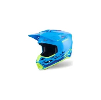 Helma na motorku Mx Helma Alpinestars SM3 Force OCD Helmet Cyan Glossy 26, Velikost S (55-56cm)