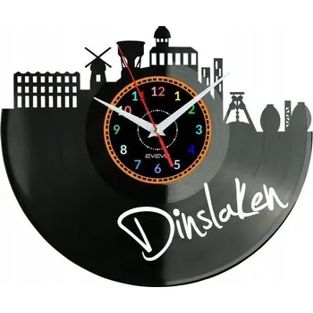 Hodiny DINSLAKEN NÁSTĚNNÉ HODINY DEKORATIVNÍ MODERNÍ VINYLOVÁ DESKA VINYL JAKO DÁREK
