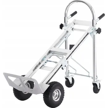SucceBuy Skládací Transportní Vozík 4v1 Nosnost 454 KG Hliníková Slitina