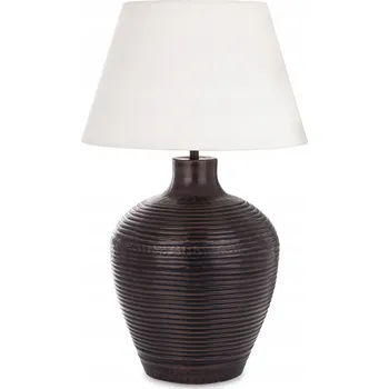 Lampička Kovová lampa tmavě hnědá béžová noční lampa do ložnice stolní lampa