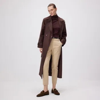 Dámské kalhoty Reserved - Cigaretové kalhoty s páskem - béžová - 293FT-80X - 293FT-80X-44