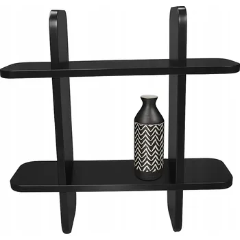 police Moderní nástěnná police na knihy Modulio Quattro Nero černá