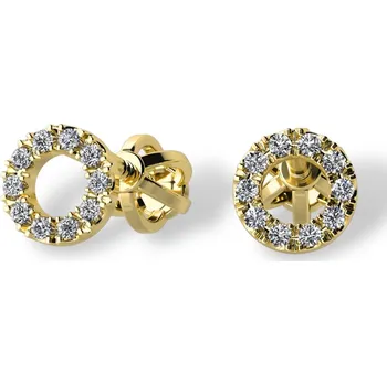 Náušnice Leru Zlaté náušnice kolečka na šroubek Náušnice: žluté zlato (váha 1,70g)