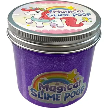 Hračka pro nejmenší MikroTrading Sliz se třpytkami jednorožec mix barev Barva: Fialová