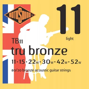 Struna pro kytaru a smyčcový nástroj Rotosound TB 11 Tru Bronze 11 52 struny pro akustickou kytaru