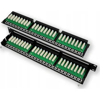 Patch panel PP-126 48P/C5E - 19" patch panel 1U, 48 portů C5E