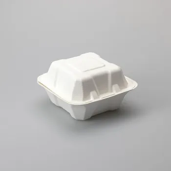 Jednorázové nádobí Krabička na hamburger, 100% kompostovatelná, třtina Koupit: 1 ks