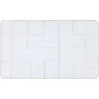 Koupelnová předložka KOUPELNOVÁ PŘEDLOŽKA 50x80 LINIE bílá PROTISKLUZOVÁ MĚKKÁ #KPL255