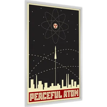 Obraz Plakát v Rámu Raketa Nápisy KOSMOS Retro 50x70