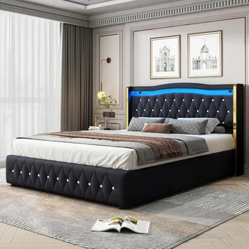 Postel Jednolůžková dřevěná postel Arhatreya 160x200 černá