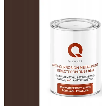 barva na kov BARVA NA KOV NA REZ, PLECH OCEL 4v1 ČOKOLÁDOVĚ HNĚDÁ RAL 8017 POLOMATNÁ 1L