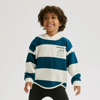 Chlapecká mikina Reserved - Bavlněná mikina s kapucí - krémová - 073FI-01X - 073FI-01X-86