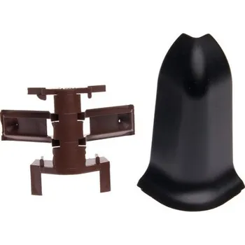 Podlahová lišta Vnější roh Cezar PVC 22 x 59, délka 1 cm, Černá RAL9005 (090)