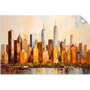 Obraz SAMOLEPÍCÍ PLAKÁT MODERNÍ Panorama New York Manhattan 60x40