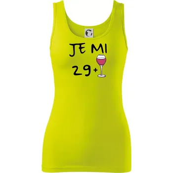 Dámské tričko Je mi 29 (30) víno - Dámské tílko - XL ( Limetková )