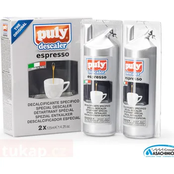 Příslušenství pro přípravu kávy Asachimici Puly Descaler Espresso ® Liquid - roztok na odvápnění 2 x 125 ml