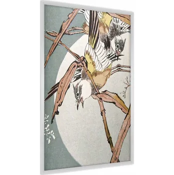 Obraz Zarámovaný Plakát PTÁCI NA VĚTVI 3D Malířství 50x70