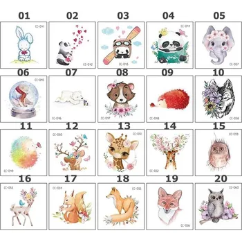 Odstranitelné tetování Roccoo Design Dočasné tetování tetovací obtisky zvířátka