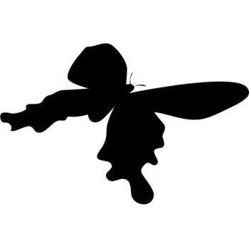 Samolepící dekorace Samolepka na stěnu motýl z boku 9x15cm